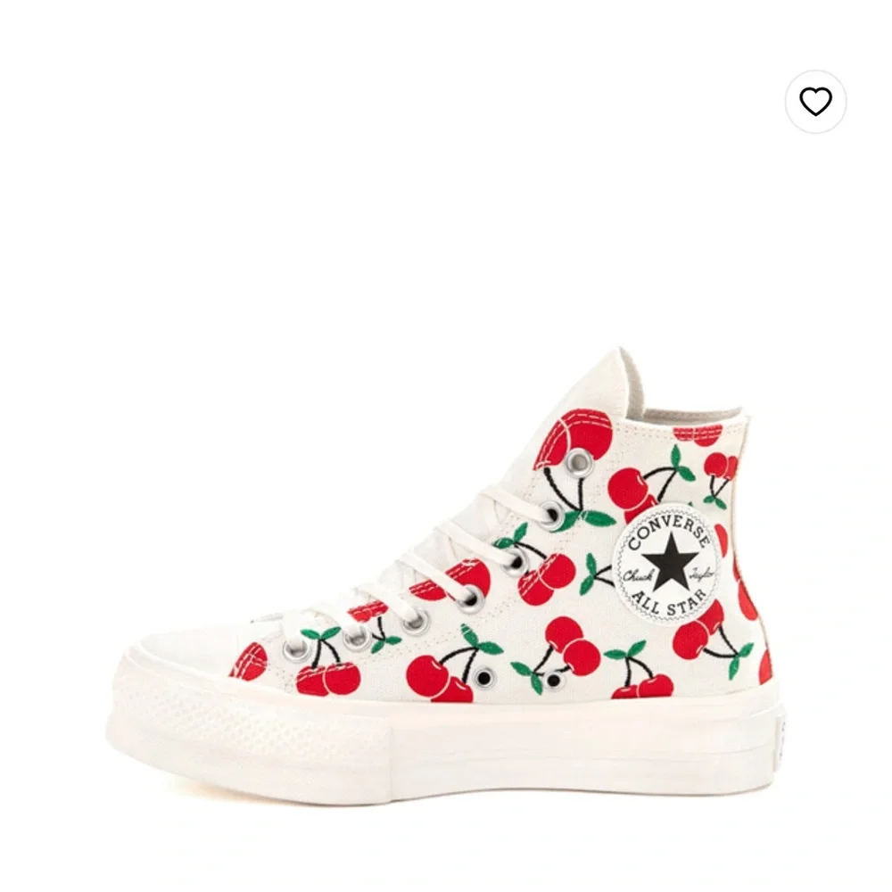 Womens Converse All Star Lift High-Top Sneaker - Egret / Cherries | 7 - Picture 3 of 14